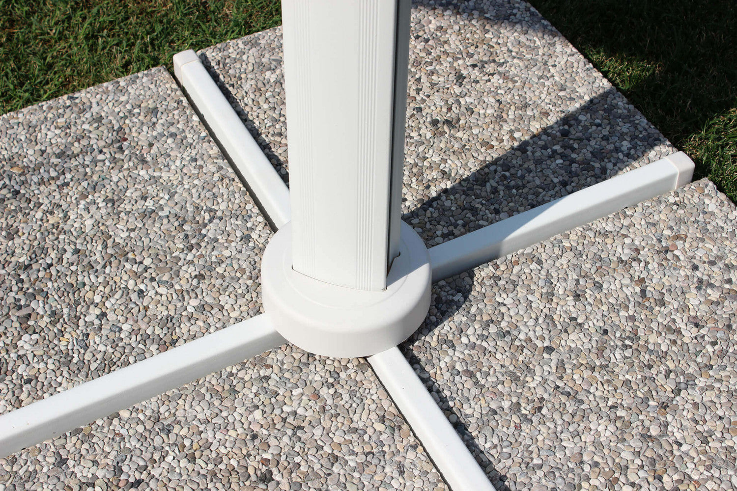 Ombrellone da Giardino Doppio Archimede 3x3 m in Alluminio Bianco Telo Bianco