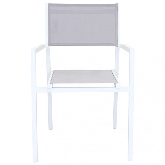 Poltrona Avana Impilabile 55x57x85 h cm in Textilene Bianco