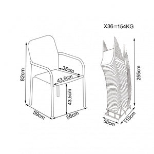 Poltrona Azore 56x59x82 h cm in Wicker Bianco