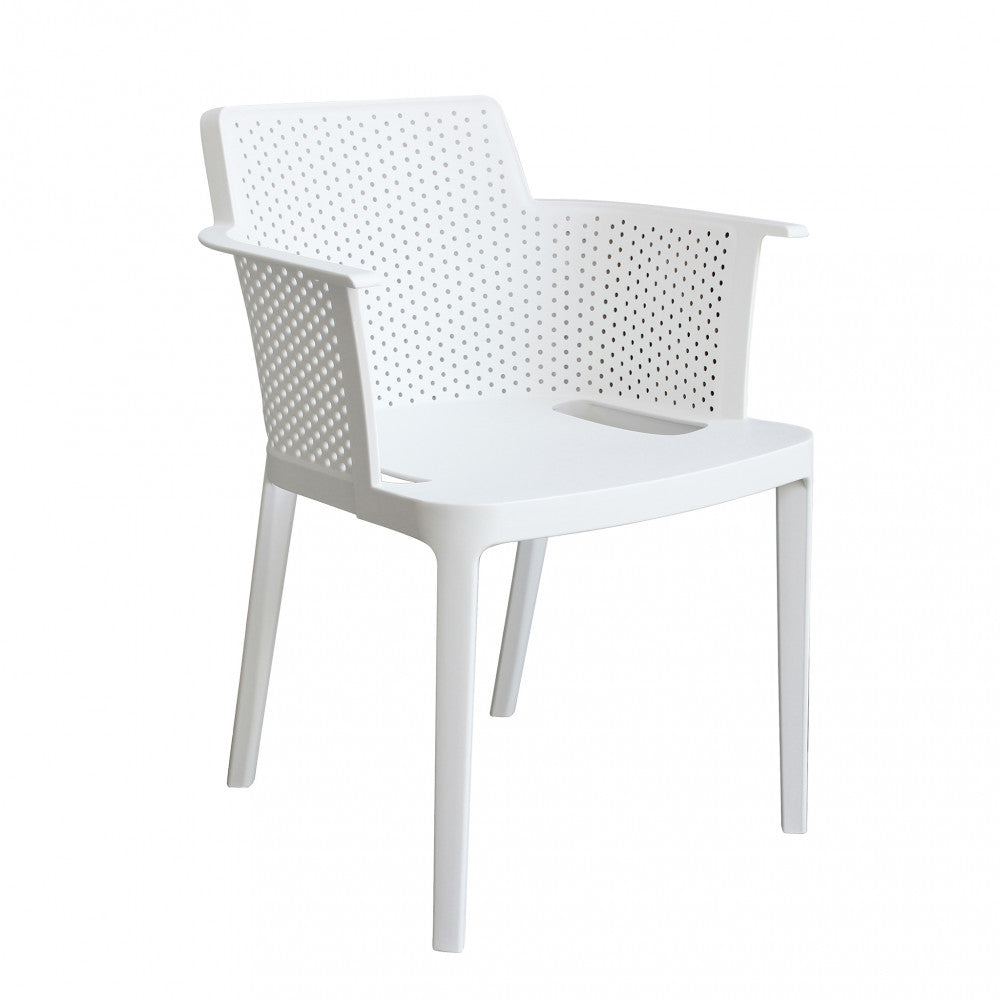 Poltrona Cathy 60x58x76,5 cm  in Polipropilene Bianco