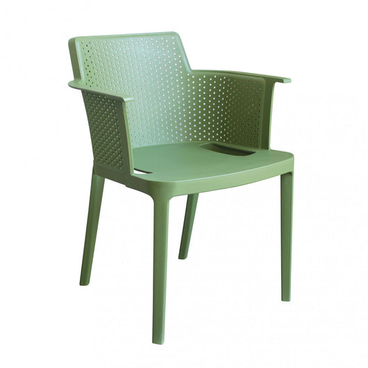 Poltrona Cathy 60x58x76,5 cm  in Polipropilene Verde