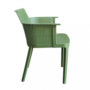 Poltrona Cathy 60x58x76,5 cm  in Polipropilene Verde