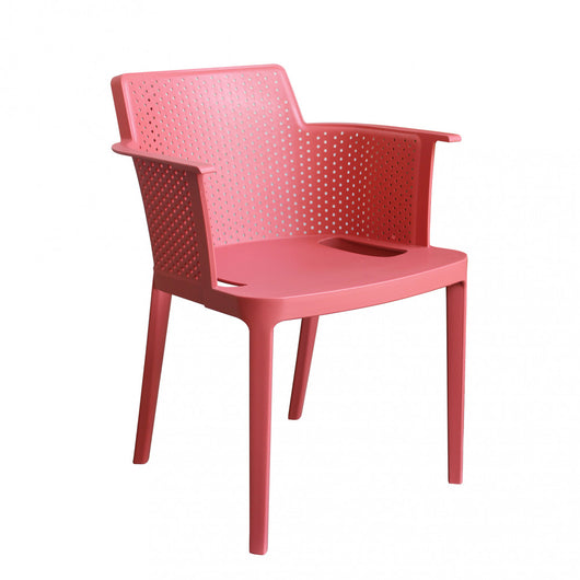 Poltrona Cathy 60x58x76,5 cm  in Polipropilene Rosso corallo