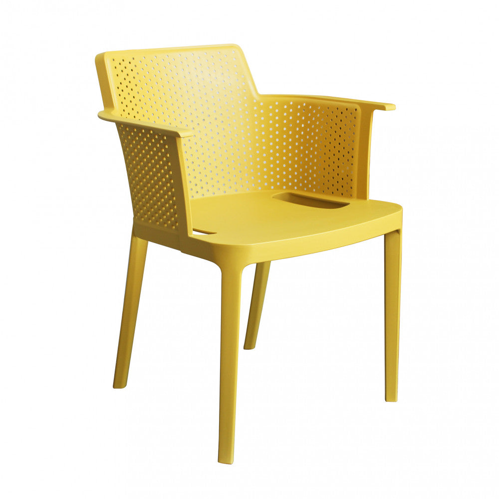 Poltrona Cathy 60x58x76,5 cm  in Polipropilene Giallo