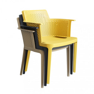 Poltrona Cathy 60x58x76,5 cm  in Polipropilene Giallo