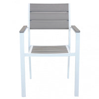 Poltrona Cervia Impilabile 58x58x89 h cm in Alluminio Bianco