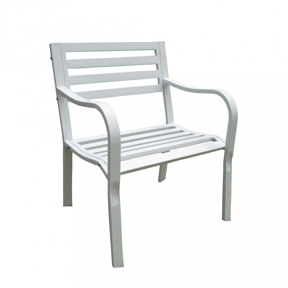 Poltrona Chloe 60x56x85 h cm in Acciaio Bianco