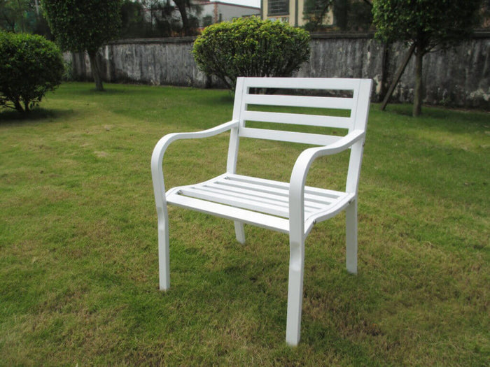 Poltrona Chloe 60x56x85 h cm in Acciaio Bianco