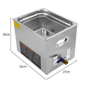 Pulitore digitale ad ultrasuoni 10L in acciaio Ultra Sonic vasca di pulizia Timer serbatoio di riscaldamento