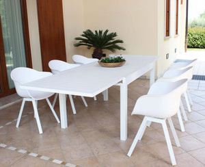 Poltrona Maui 63x55x79 h cm in Plastica Bianco