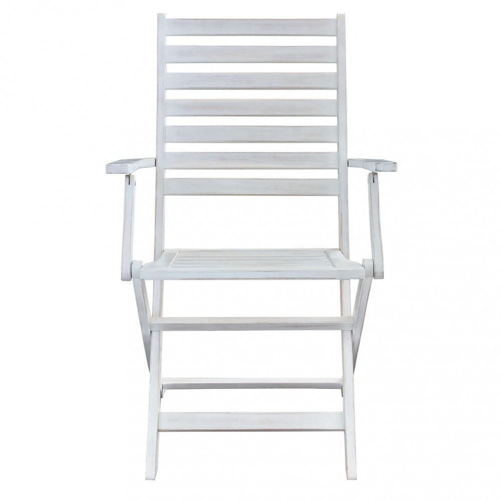 Sedia da Giardino Serena con Braccioli 55x57x91 h cm in Legno Bianco