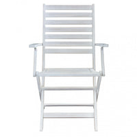 Sedia da Giardino Serena con Braccioli 55x57x91 h cm in Legno Bianco