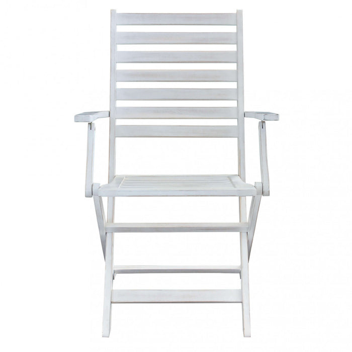 Sedia da Giardino Serena con Braccioli 55x57x91 h cm in Legno Bianco