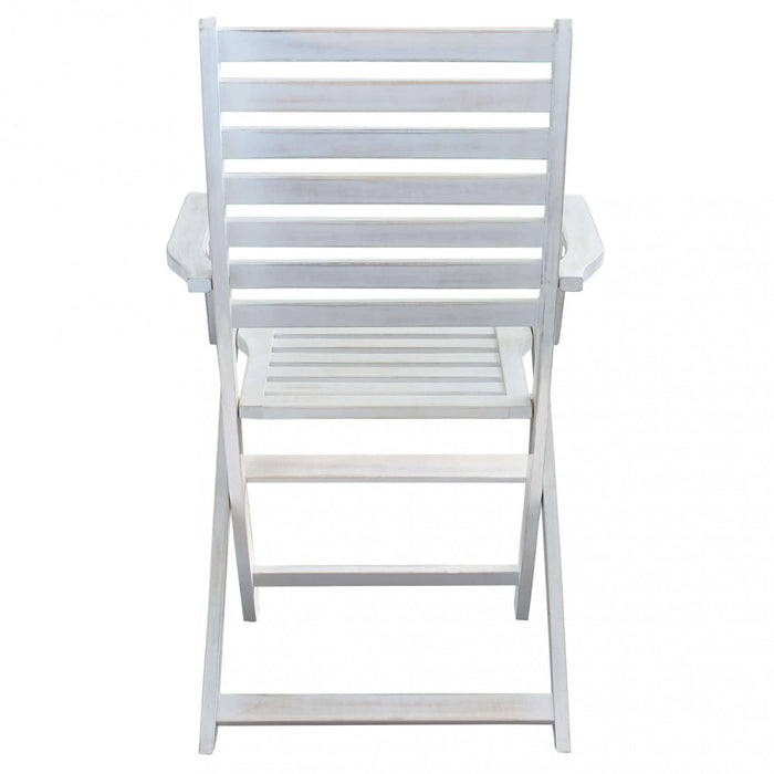 Sedia da Giardino Serena con Braccioli 55x57x91 h cm in Legno Bianco