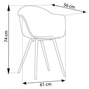 Sedia Sestriere 61x61x80 h cm in Plastica Tortora