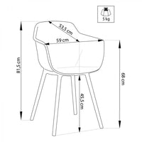 Sedia da Giardino Vannes 49x48,5x81,5 h cm in Plastica Tortora