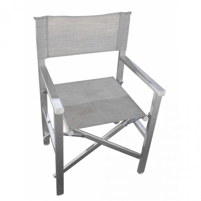 Sedia Regista da Giardino Siena 55x46x45/88 h cm in Textilene Grigio