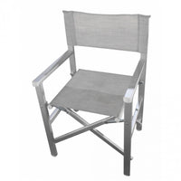 Sedia Regista da Giardino Siena 55x46x45/88 h cm in Textilene Grigio