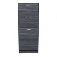 Scarpiera Wendy 60x24x150 h cm in Legno Grigio Scuro