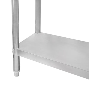 Banco di lavoro per ristorazione Tavolo in acciaio inox per la preparazione degli alimenti Cucina mobile 76cm x 45cm x 86cm