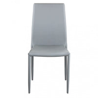 Sedia Cammie 41x50x91 h cm in Similpelle Grigio chiaro