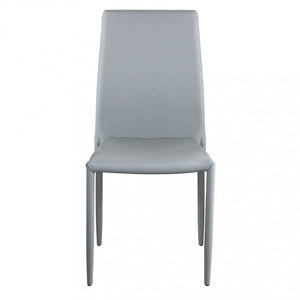 Sedia Cammie 41x50x91 h cm in Similpelle Grigio chiaro