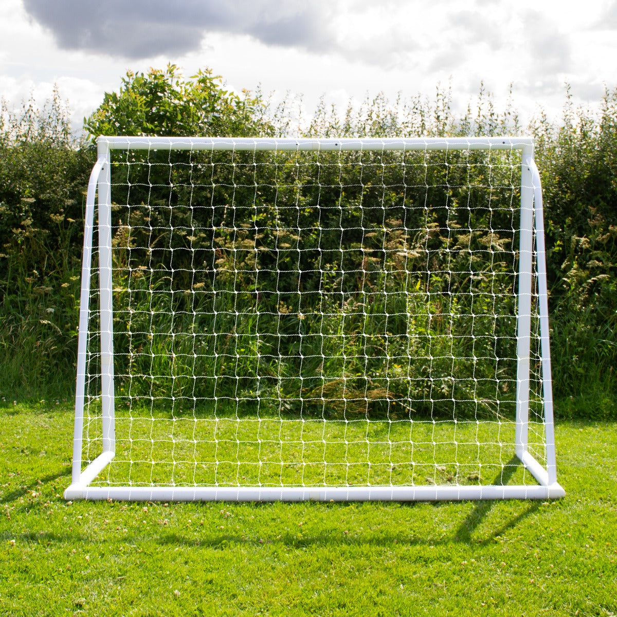 Porta da calcio da 240cm x 180cm, custodia per il trasporto e telo bersaglio