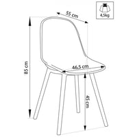 Sedia da Giardino Vichy 55x46,5x85 h cm in Plastica Tortora