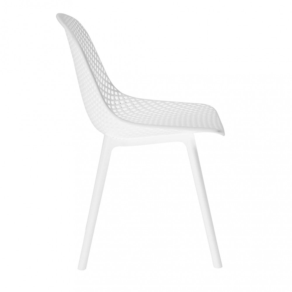 Sedia da Giardino Vichy 55x46,5x85 h cm in Plastica Bianco