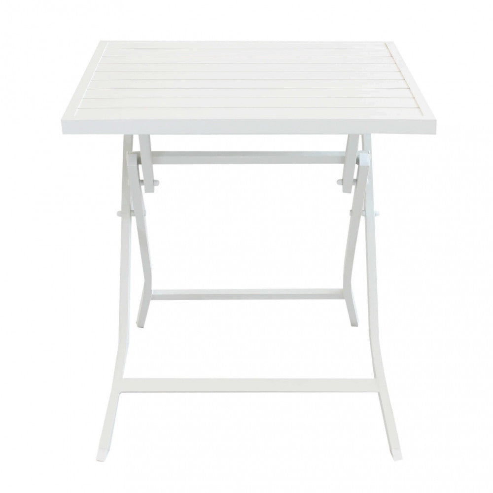 Tavolo Alabama 70x70x73 h cm in Alluminio Bianco