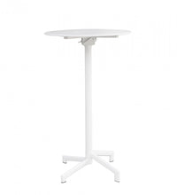 Tavolo Alto Vega Ø60x102 h cm in Acciaio Bianco