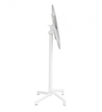 Tavolo Alto Vega Ø60x102 h cm in Acciaio Bianco