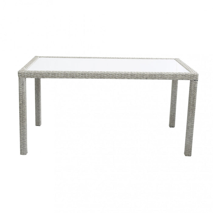 Tavolo Azore 150x90 cm in Wicker Grigio