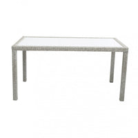 Tavolo Azore 150x90 cm in Wicker Grigio