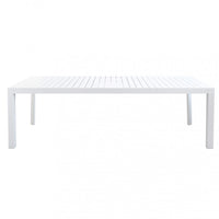 Tavolo Allungabile Houston 160/240x100x74 h cm in Alluminio Bianco