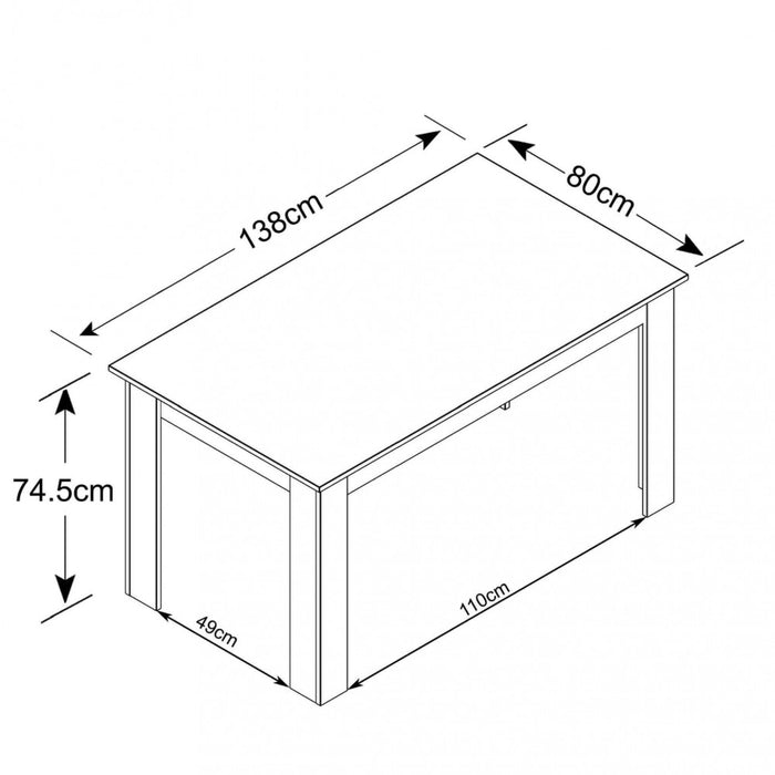 Tavolo Pepper 160x80x75 h cm in Truciolare bilaminato Bianco