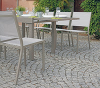 Tavolo Allungabile da Giardino 104/208x75x75 cm in Alluminio Tortora