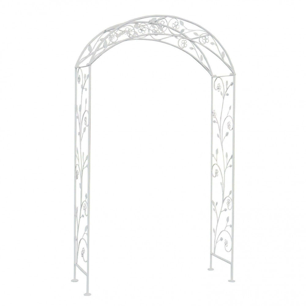 Arco da Giardino 135x47,5x230 h cm in Acciaio Bianco