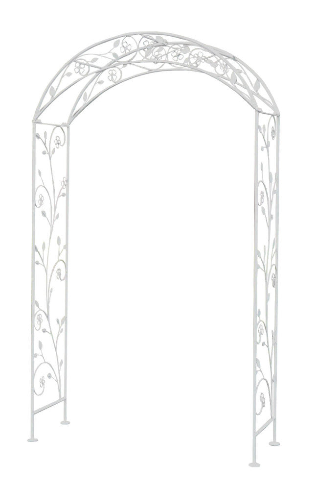 Arco da Giardino 135x47,5x230 h cm in Acciaio Bianco