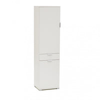 Armadio 2 Ante 1 Cassetto 45x38x174 h cm in Truciolare bilaminato Bianco