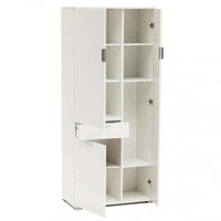 Armadio 3 Ante 1 Cassetto 75x38x174 h cm in Truciolare bilaminato Bianco