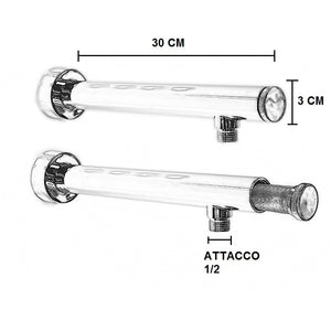 Braccio di sostegno doccia con filtro anti impurità da 30 cm