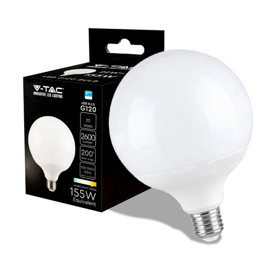 Bulbo LED - Samsung Chip 22W E27 G120 Plastica 3000K 120LM/W