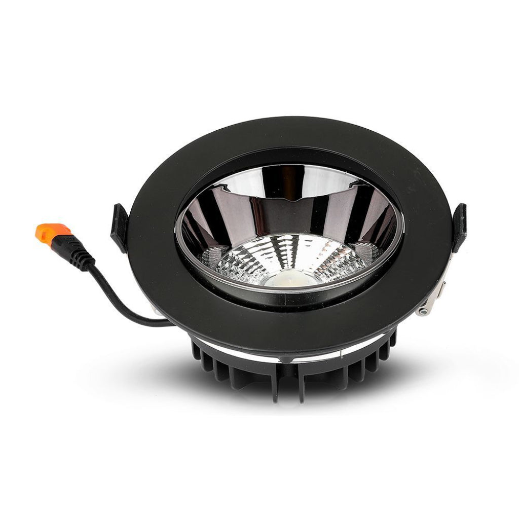 Faro faretto led da incasso 20W Downlight a LED - Samsung Chip CoB riflettore Black Housing 4000K