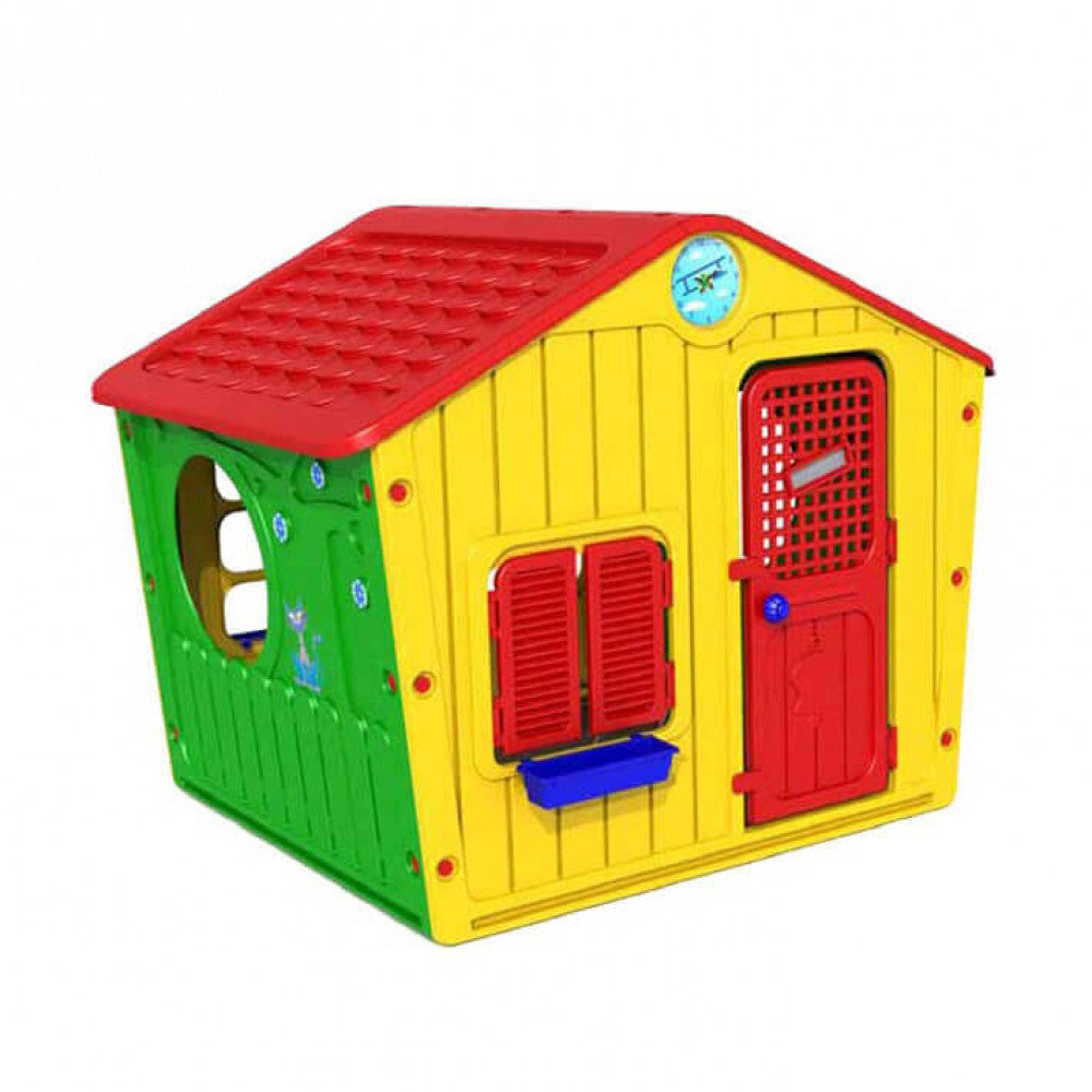 Casetta Gioco per Bambini Village 140x108x115 h cm in Plastica Multicolor