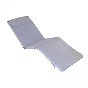 Cuscino Real Lettino 194,5x59x4 cm in Poliestere Grigio