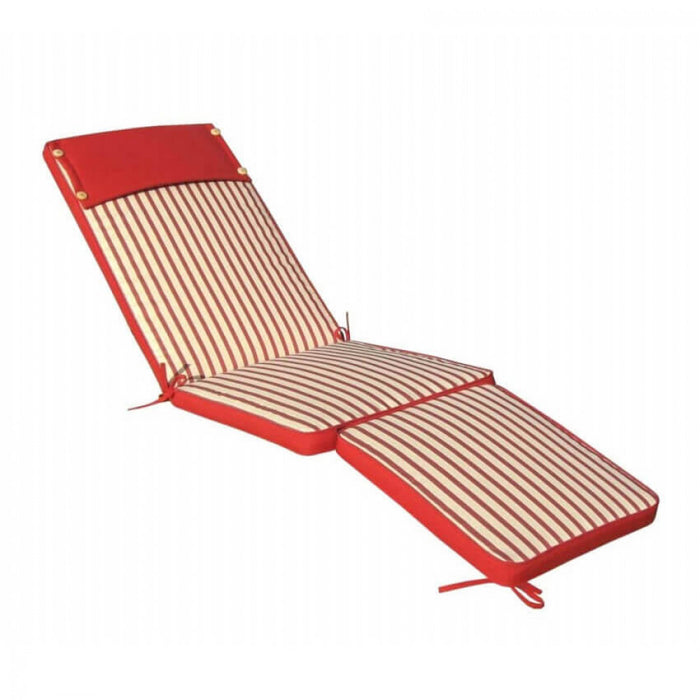 Cuscino Real Steamer 175x49x4 cm in Poliestere Rosso