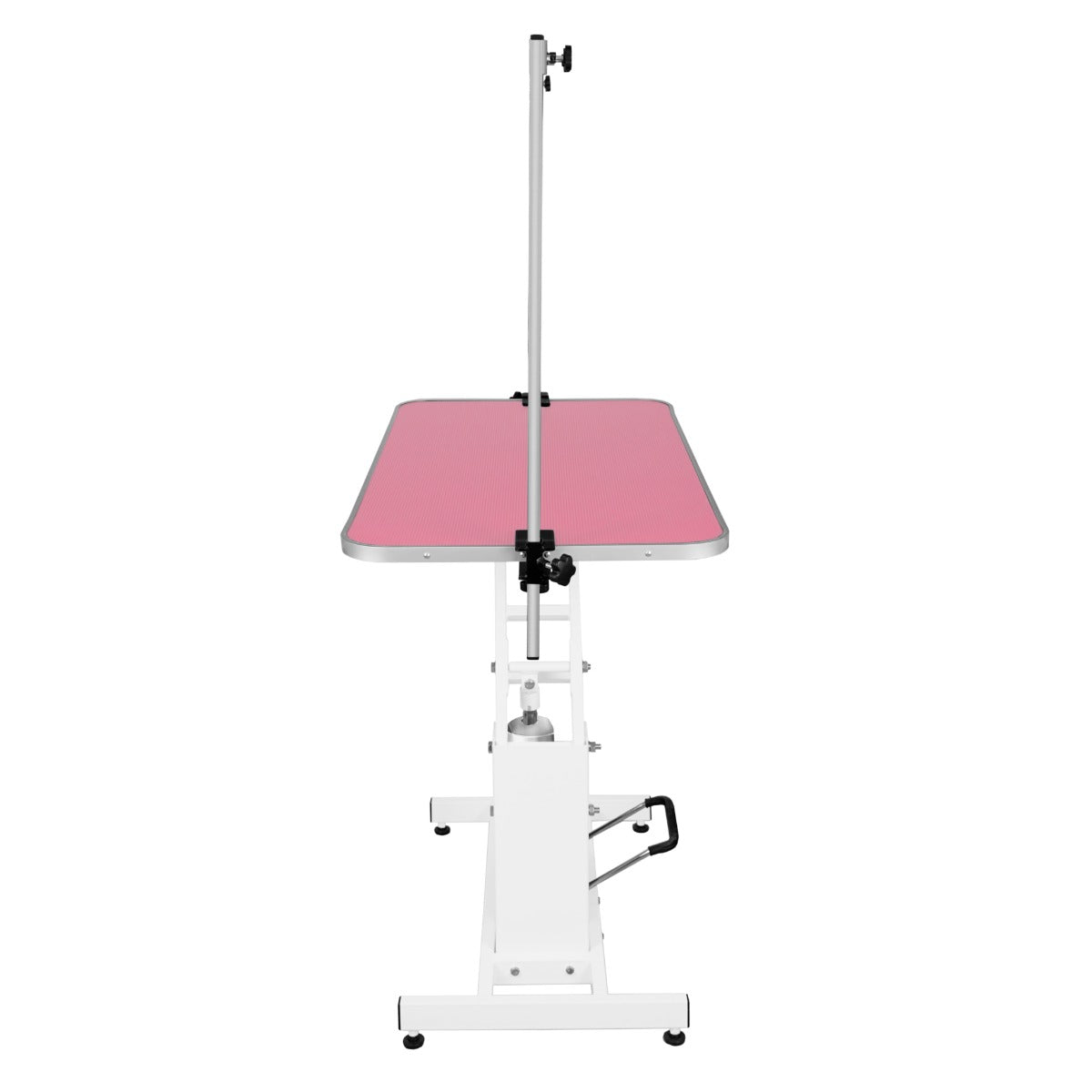 Tavolo Professionale Idraulico per Toelettatura  - Altezza Regolabile 55-101 cm, Capacità 180 kg, Piano 106x61 - Rosa 