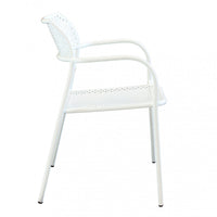 Sedia da Giardino Windsor Impilabile 56x56x78 h cm in Acciaio Bianco