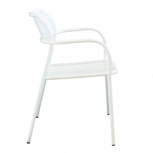 Sedia da Giardino Windsor Impilabile 56x56x78 h cm in Acciaio Bianco